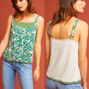Anthropologie jasmine printed Tank top Large